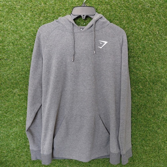 Gymshark Mens Gray Hoodie Pullover Training Gym Activewear Sweatshirt - Picture 1 of 5